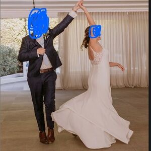 Elegant White Satin Dress with Button Detail